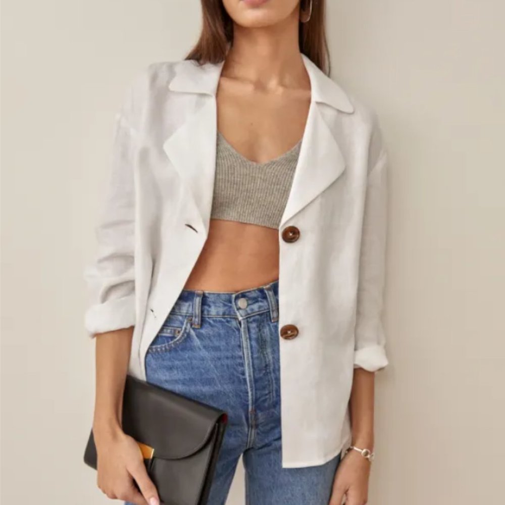 XS | Reformation Alonso Linen Top
